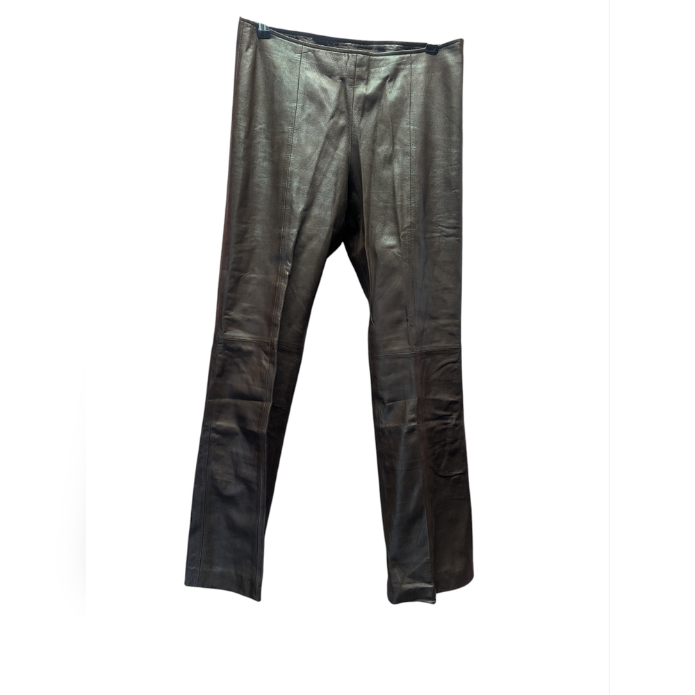 Cache Brown Lambs Leather Pants Size 6